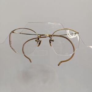 Vintage Artcraft Eyeglasses Gold Plated Round Bifocal Lenses Wrap Arms